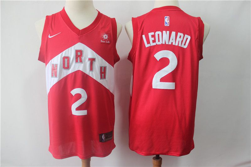 Men Toronto Raptors 2 Leonard Red City Edition Game Nike NBA Jerseys